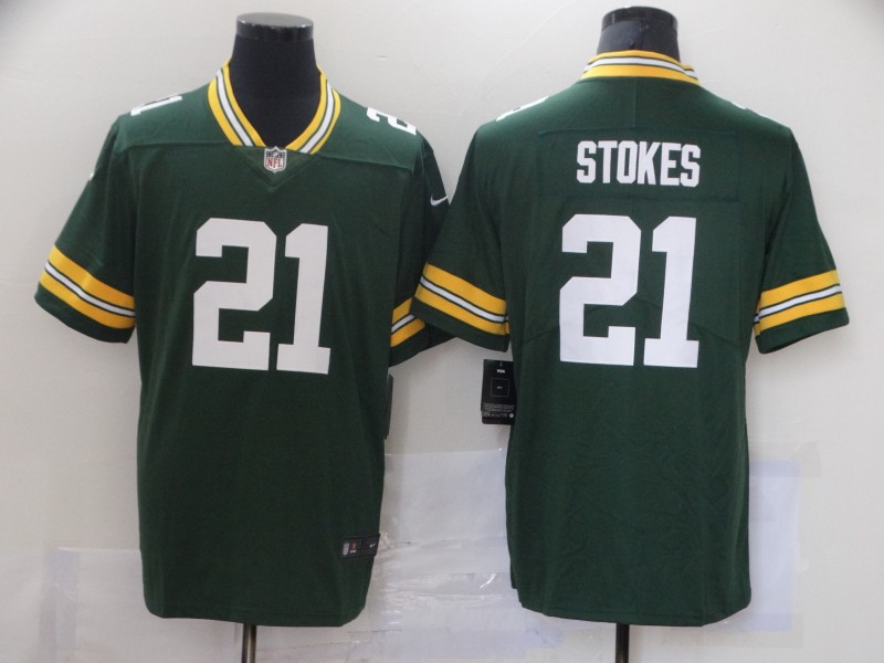 Men's Green Bay Packers Eric Stokes #21 Green Jersey